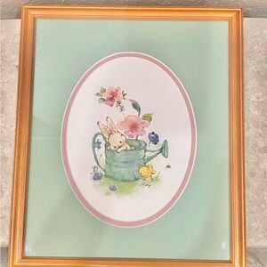 Hallmark “A Spring Surprise” print by artist Mary Hamilton. Matted and framed.